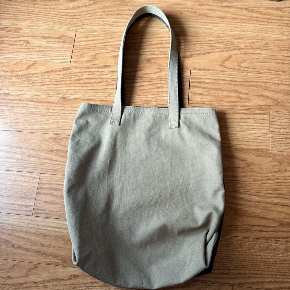 Alternative Apparel Cotton Shopper Tote Bag Canvas Duck Leather Tabs - Picture 5 of 13